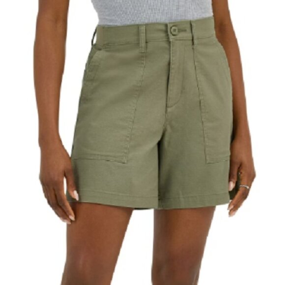 Lee Womens Utility Shorts Comfort Waistband 6" Inseam Mercantile Green Size 18 - Picture 2 of 12
